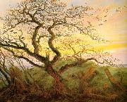 Caspar David Friedrich Tree with crows oil painting artist
